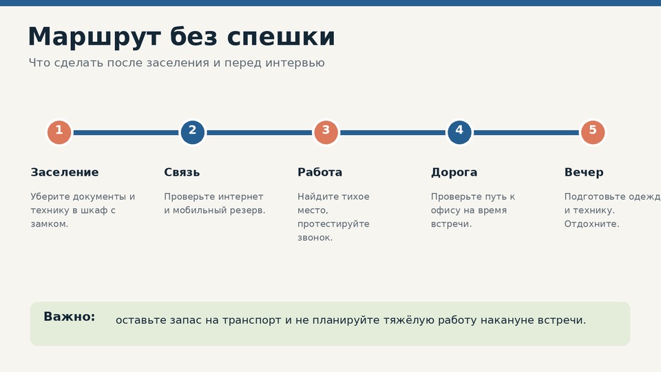 Маршрут без спешки